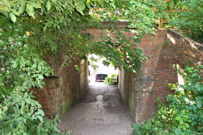 Through the tunnel, to the car, or walk along the route that Keates took into Winchester.
