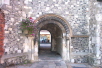 All that now remains of St Maurice Church is the Tower, with this Norman arch at it's base. 