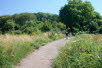 Cross over the reclaimed section of By-Pass.