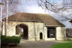 Originally 2 storeys, the entrance to the Porter's Lodge may be seen in the middle, with the Great Chamber to the right.